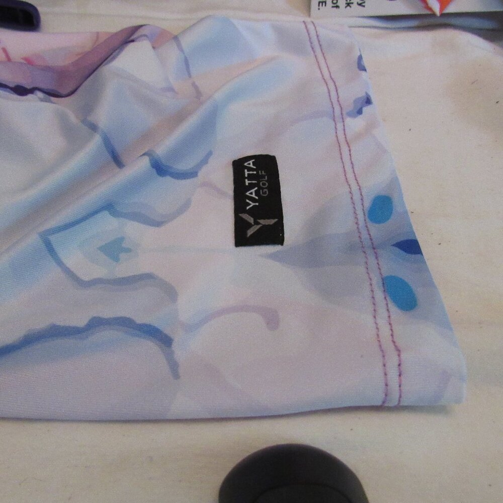 NWOT Yatta Women's Purplicious Golf Shirt Size XXL V-Neck Poly/Spandex Blend - Picture 7 of 8